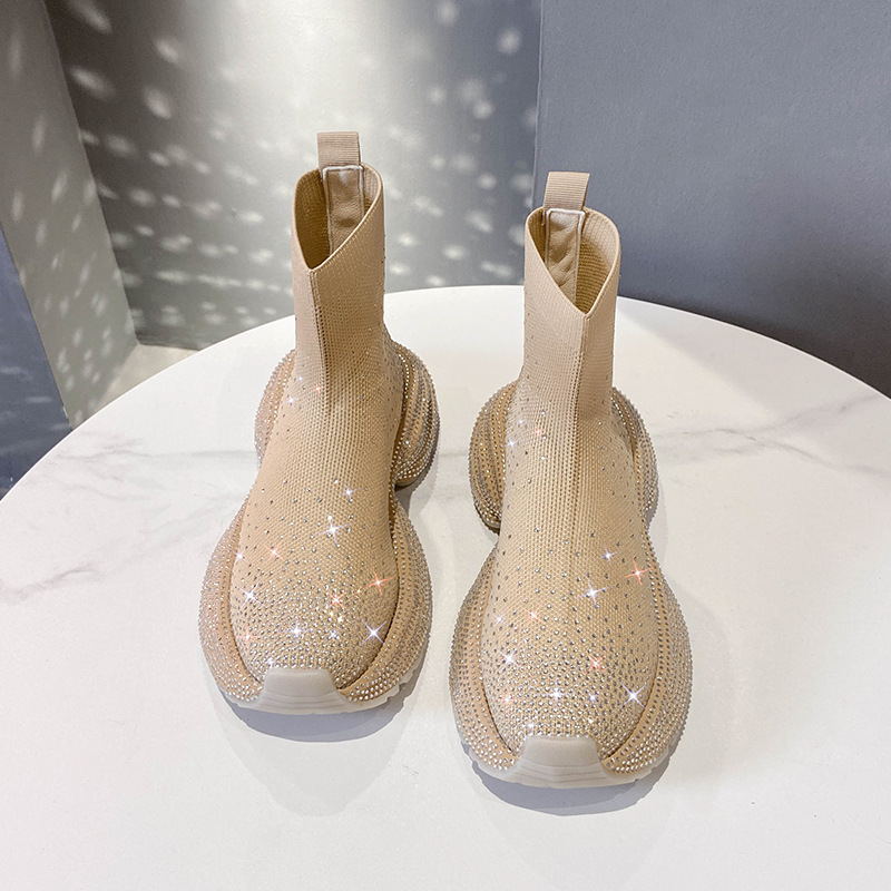 Rhinestone high top sneakers