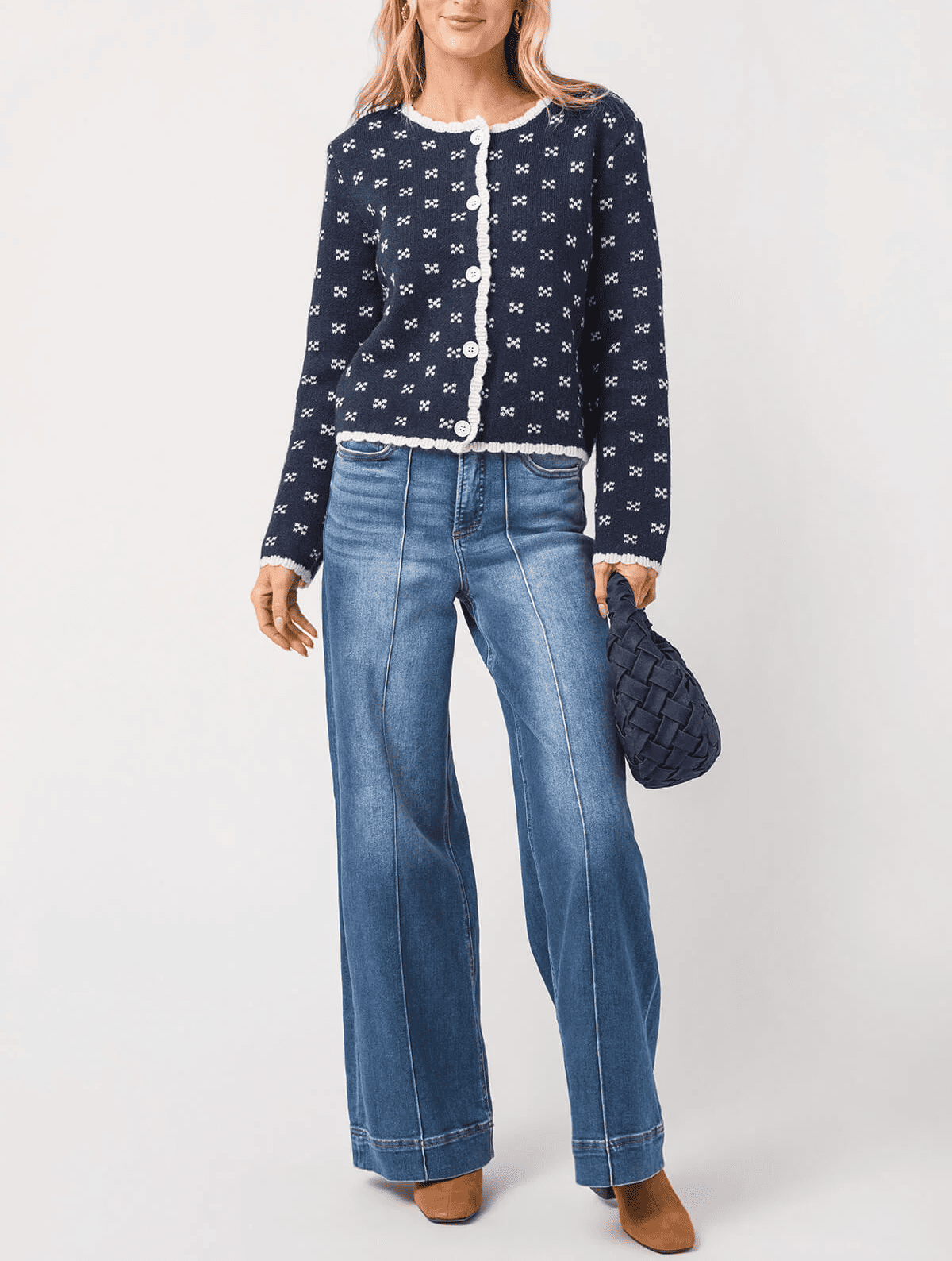 Bow Tie Knit Cardigan