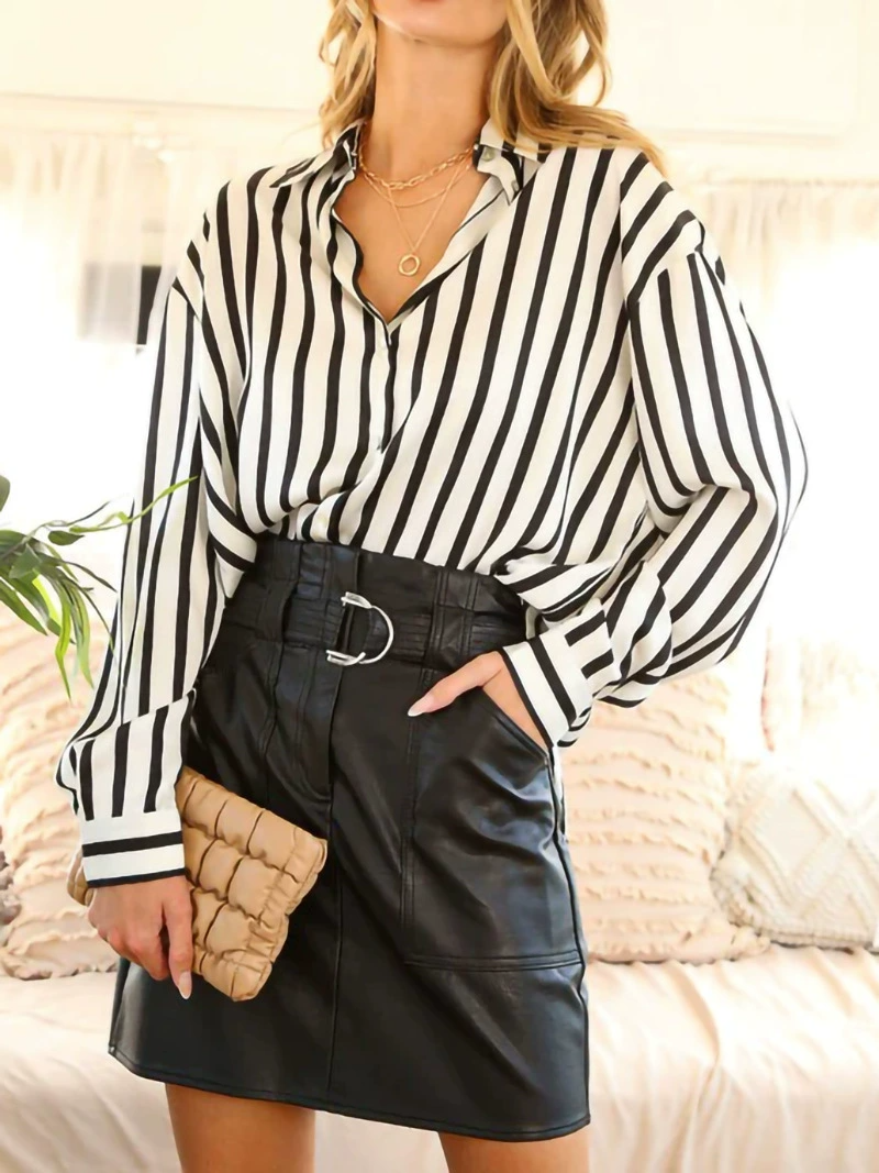 Casual Striped Printed Shirt