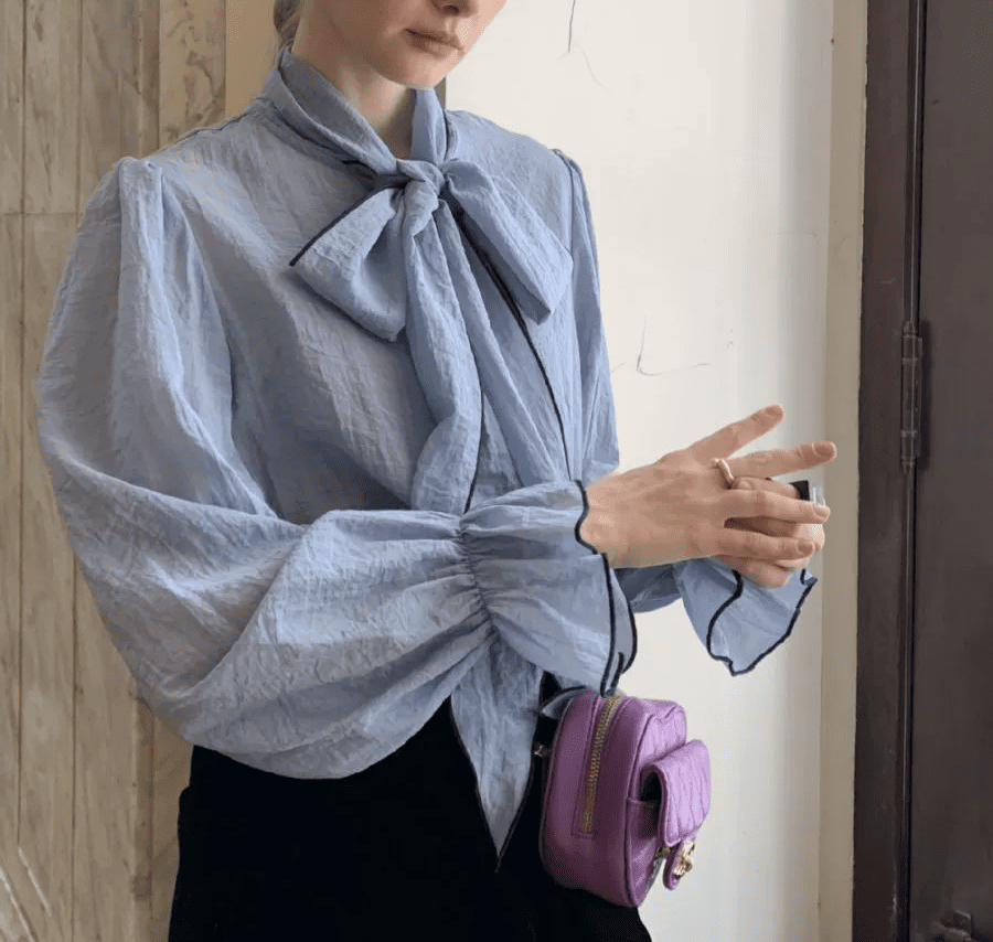 Lace-up Cotton Stylish Casual Shirt