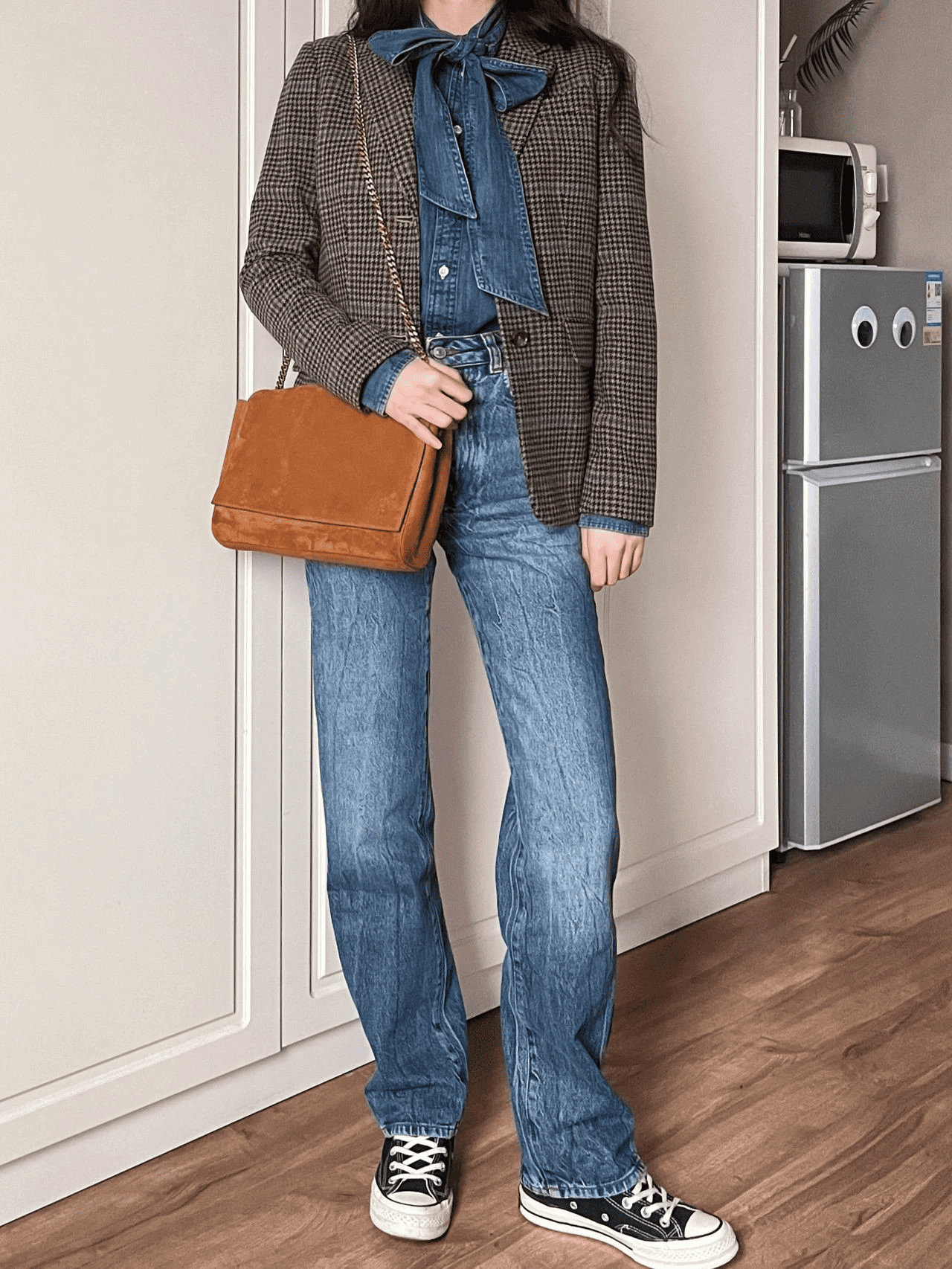 Bowtie Tie Denim Shirt