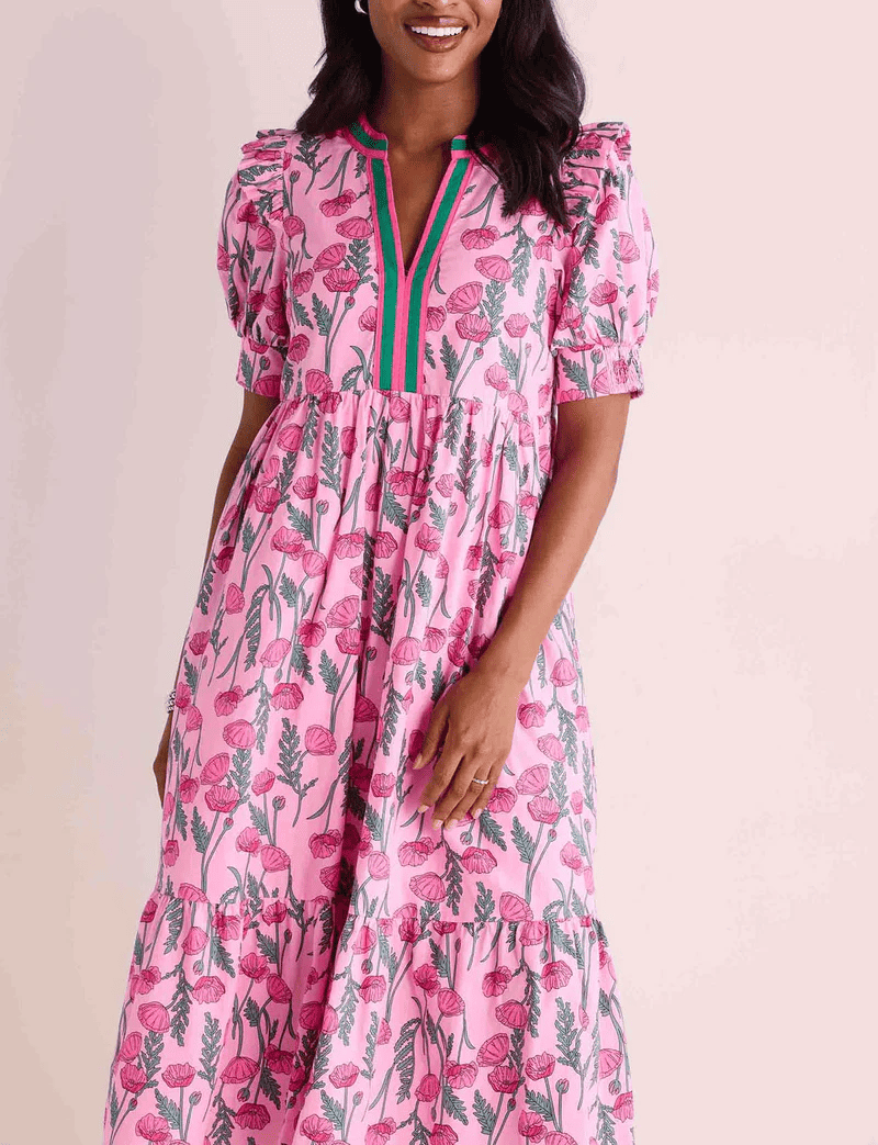Colorful Floral Midi Dress