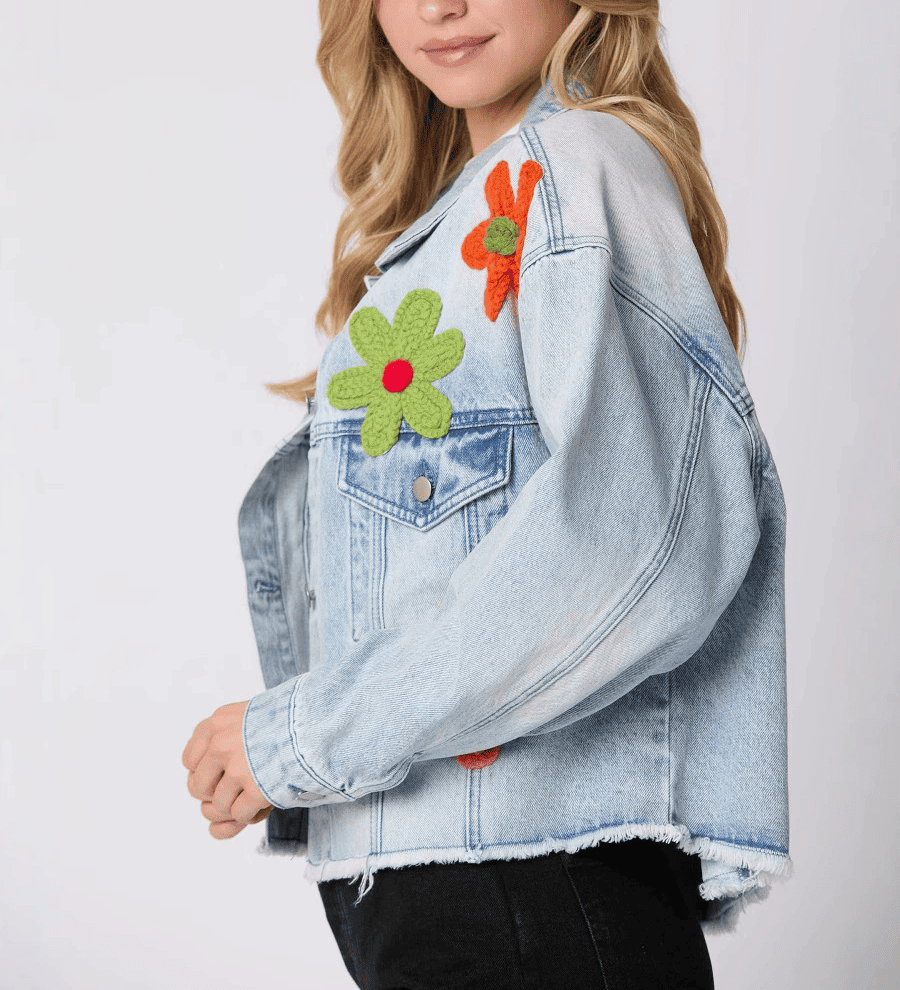 Multi-coloured Denim Jacket Coat