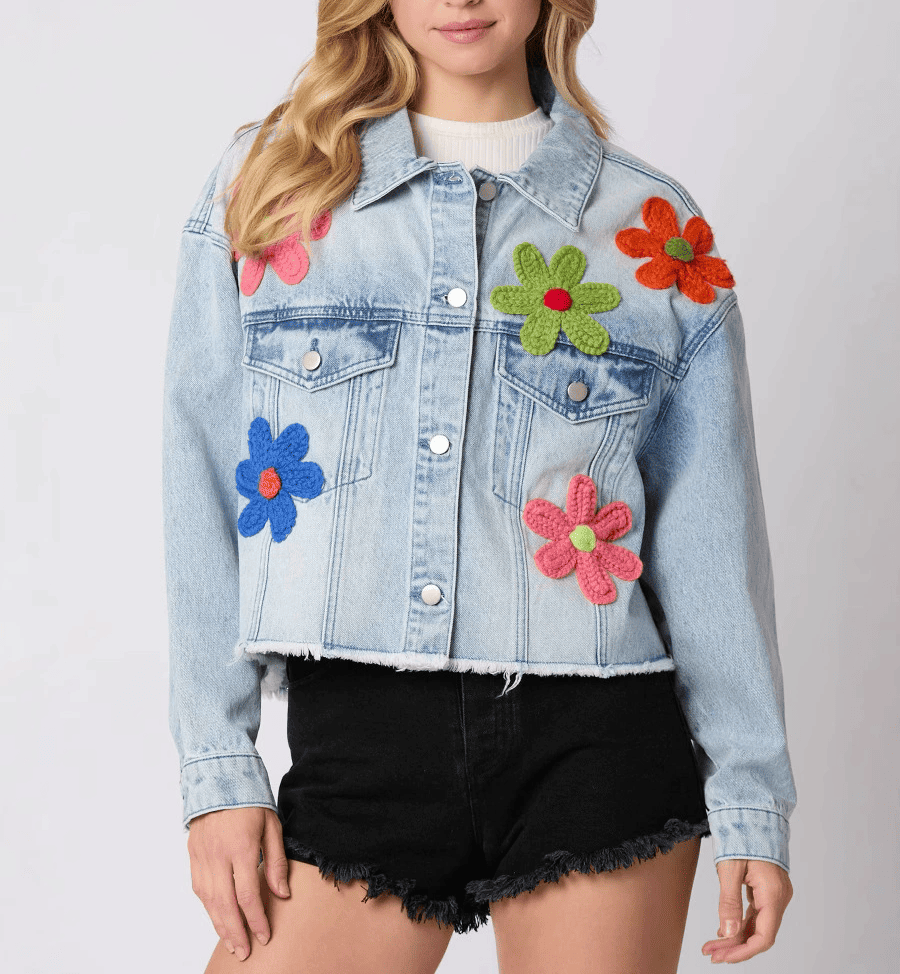 Multi-coloured Denim Jacket Coat