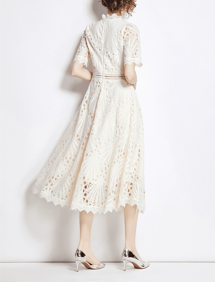Lace Cutout Midi Dress