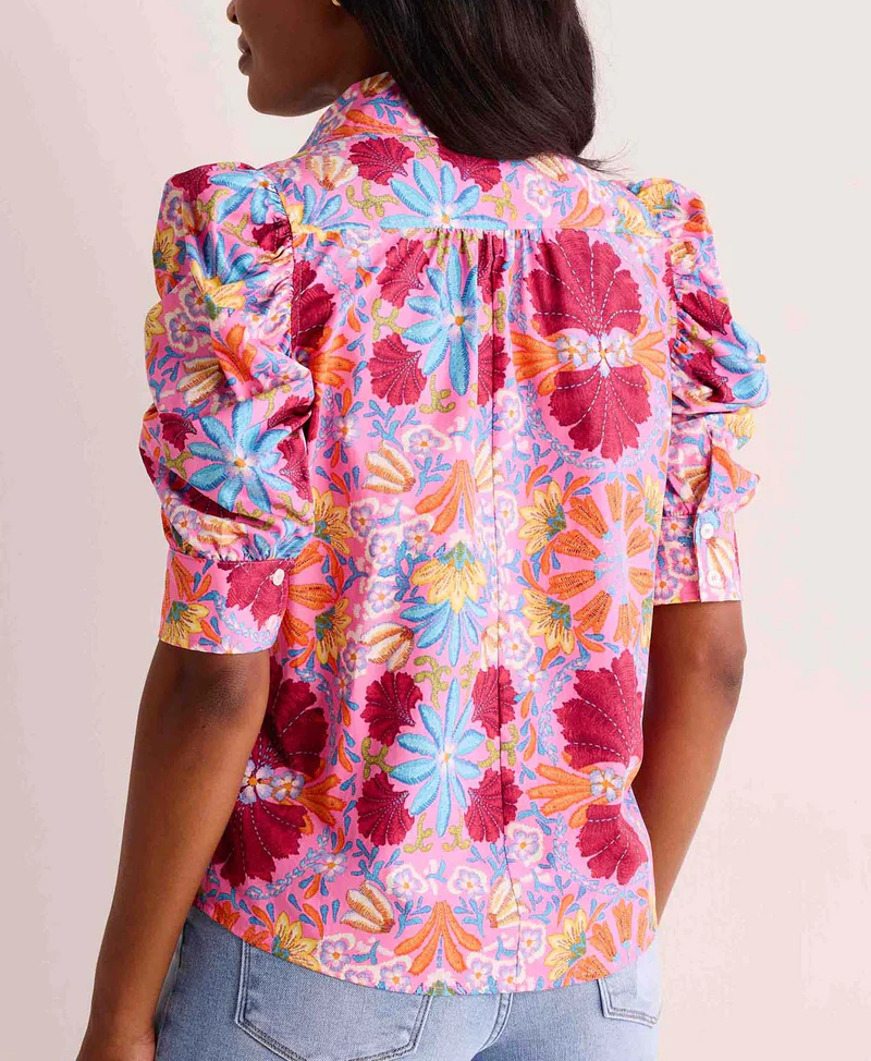 Square Necked Floral Shirt
