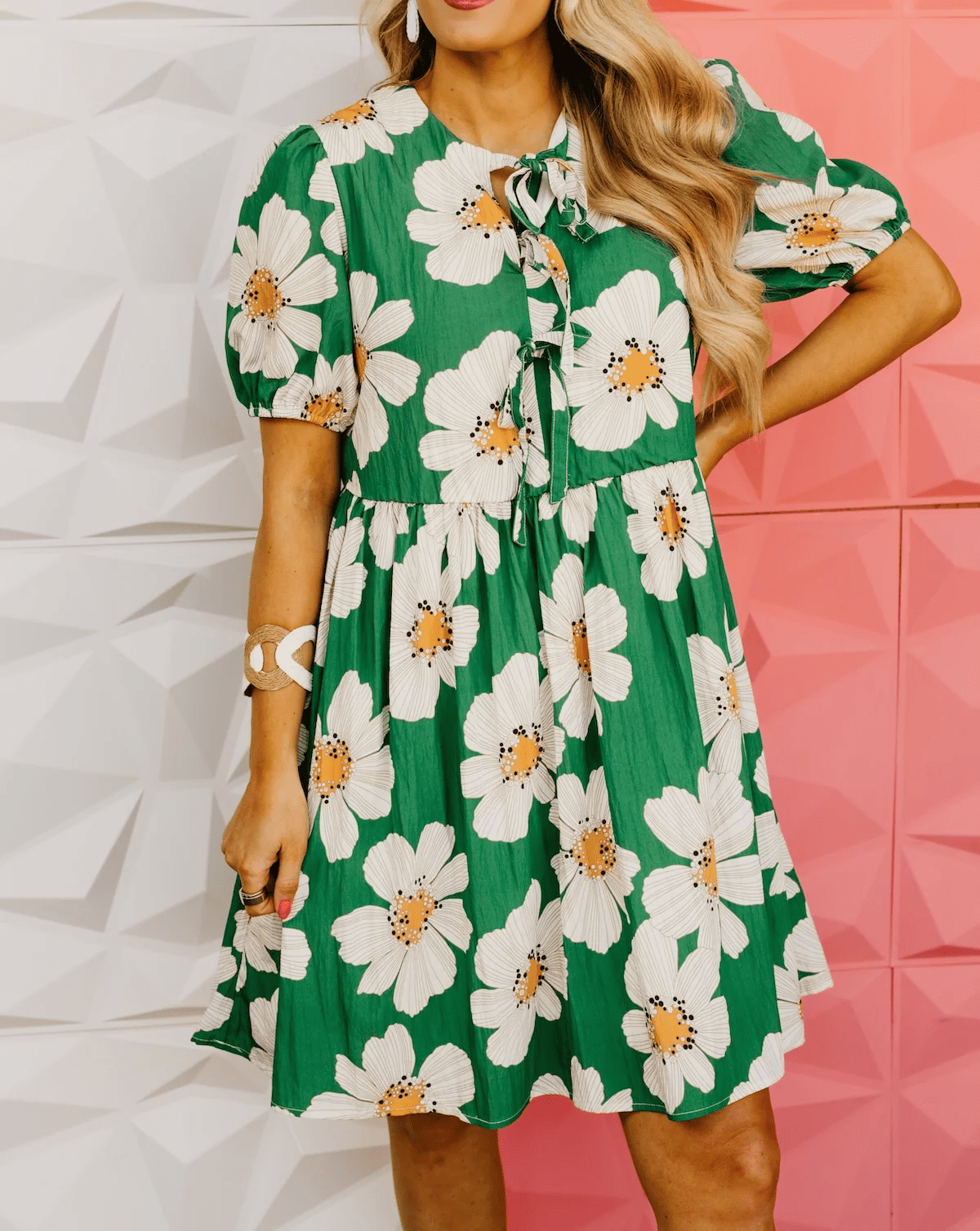 The Kami Floral Puff Sleeve Mini Dress