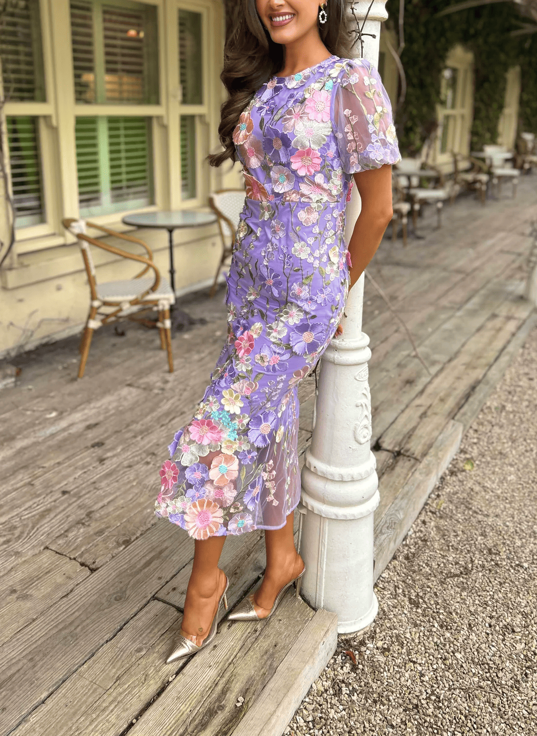 Three-Dimensional Floral Dress