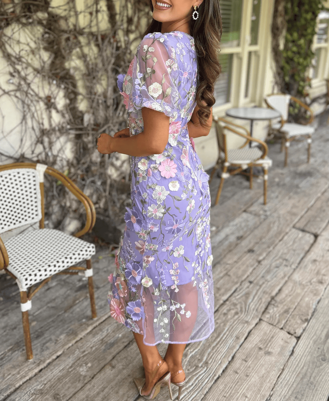 Three-Dimensional Floral Dress