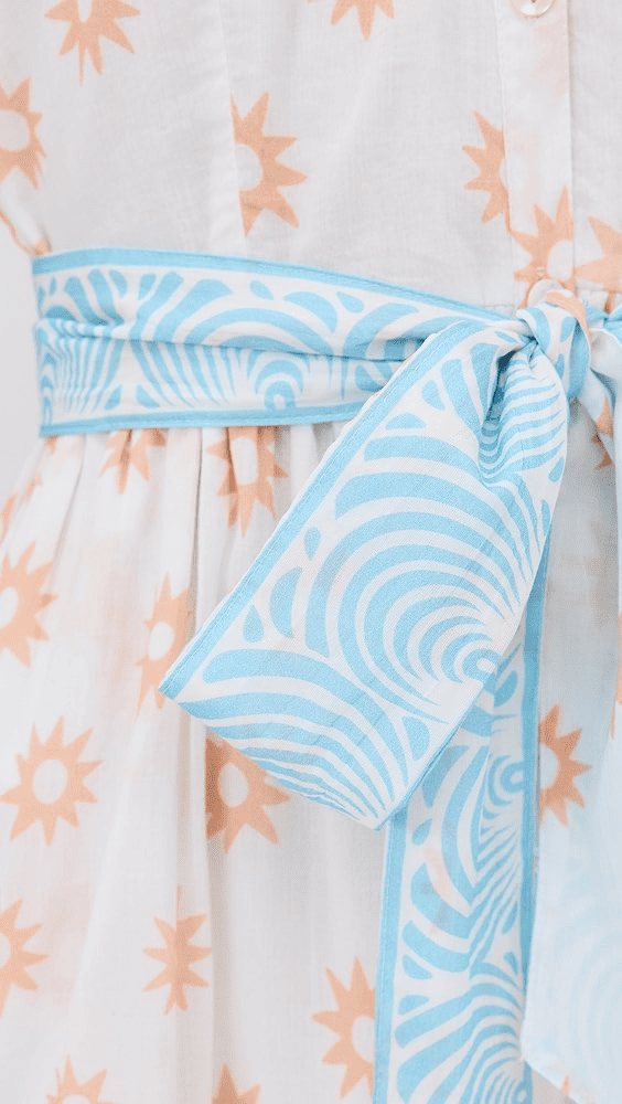 Patchwork Printed V-Neck Dress