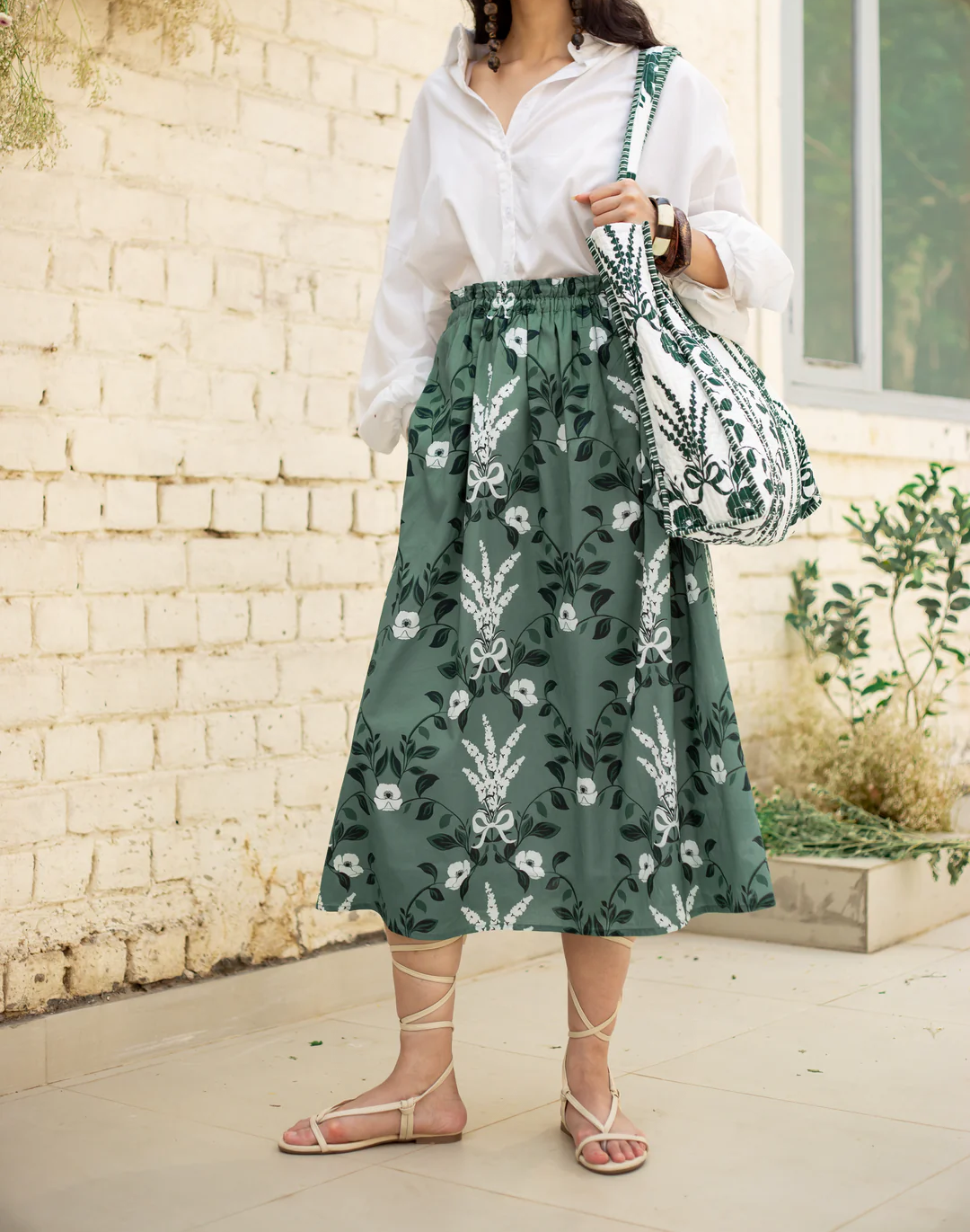 Printed Pocket Skirt