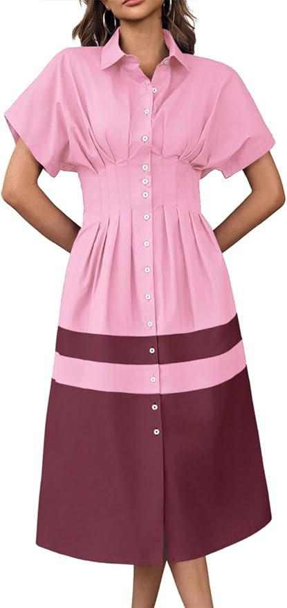 Summer Button Down Shirt Dress