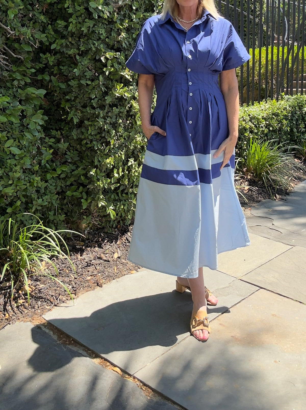 Summer Button Down Shirt Dress