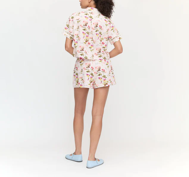 Elegant Printed Lace Two Piece Set