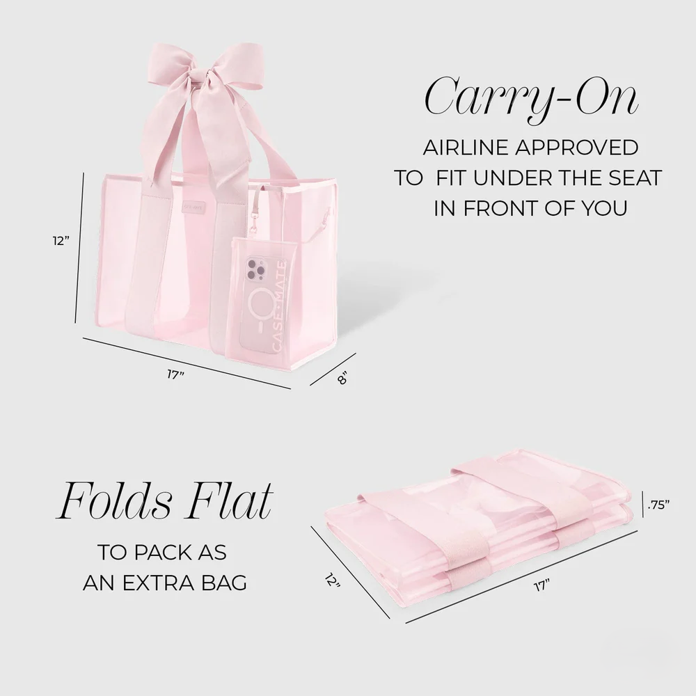 Large Capacity PVC Bow Tote Bag