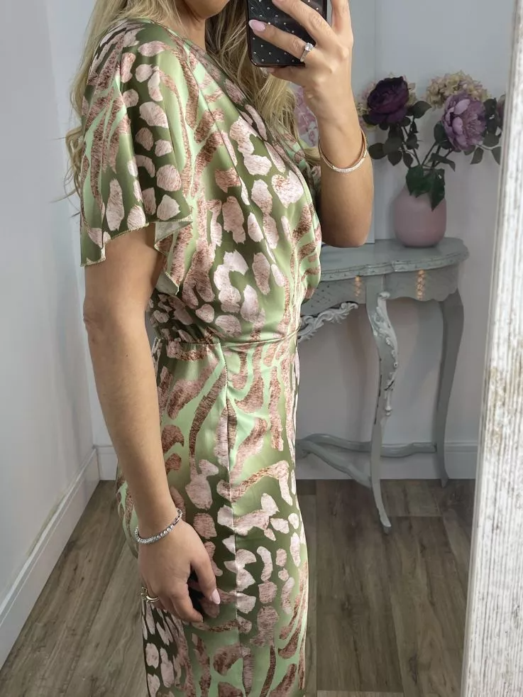 Green Printed Dress
