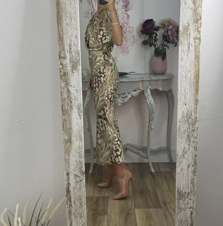 Green Printed Dress