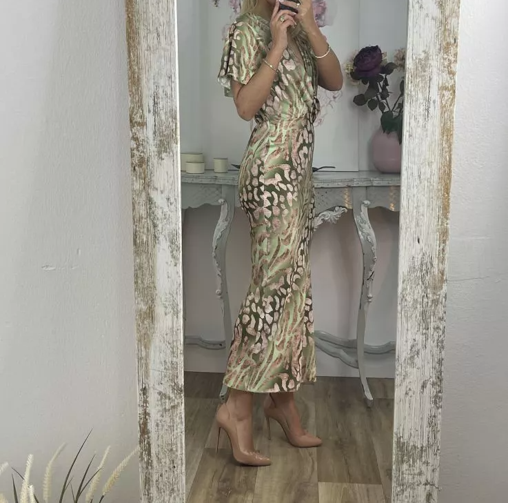 Green Printed Dress