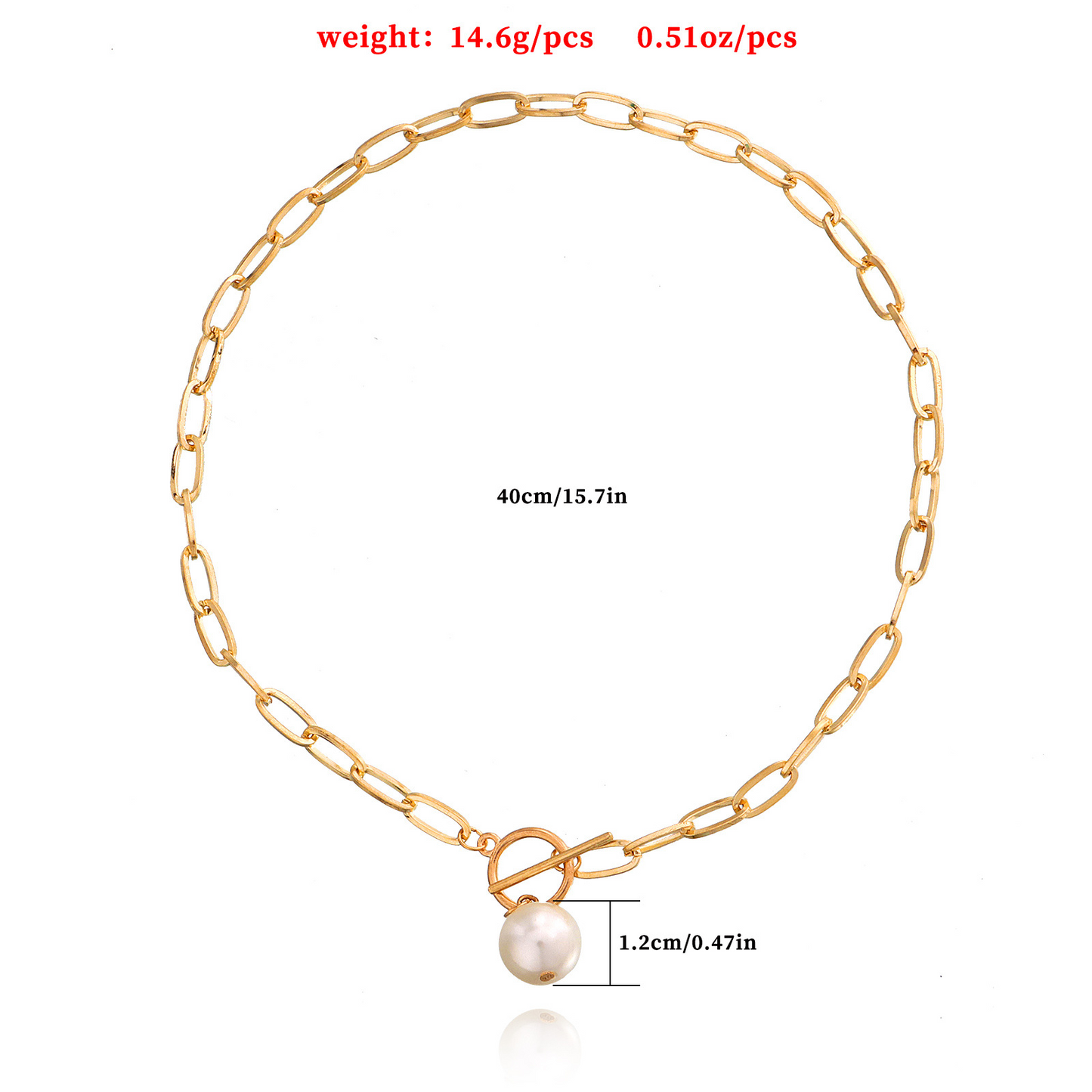 Living For The Classics Gold Pearl Necklace