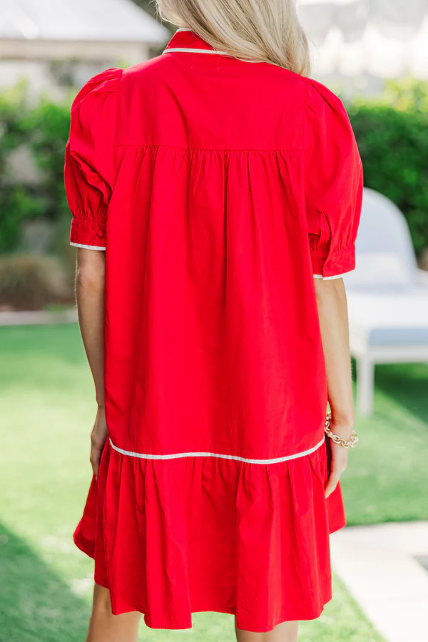Willing To Help Green Striped Button Down Dress