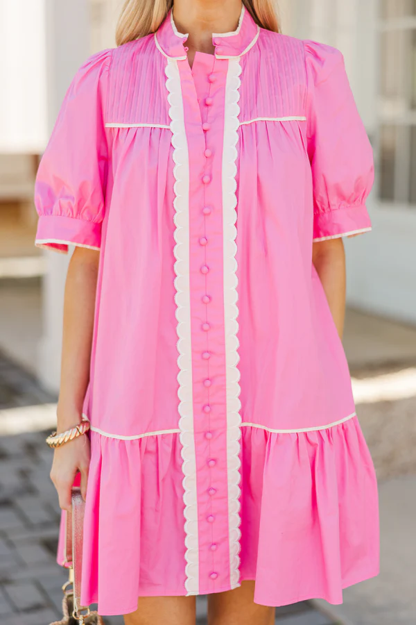 Willing To Help Green Striped Button Down Dress