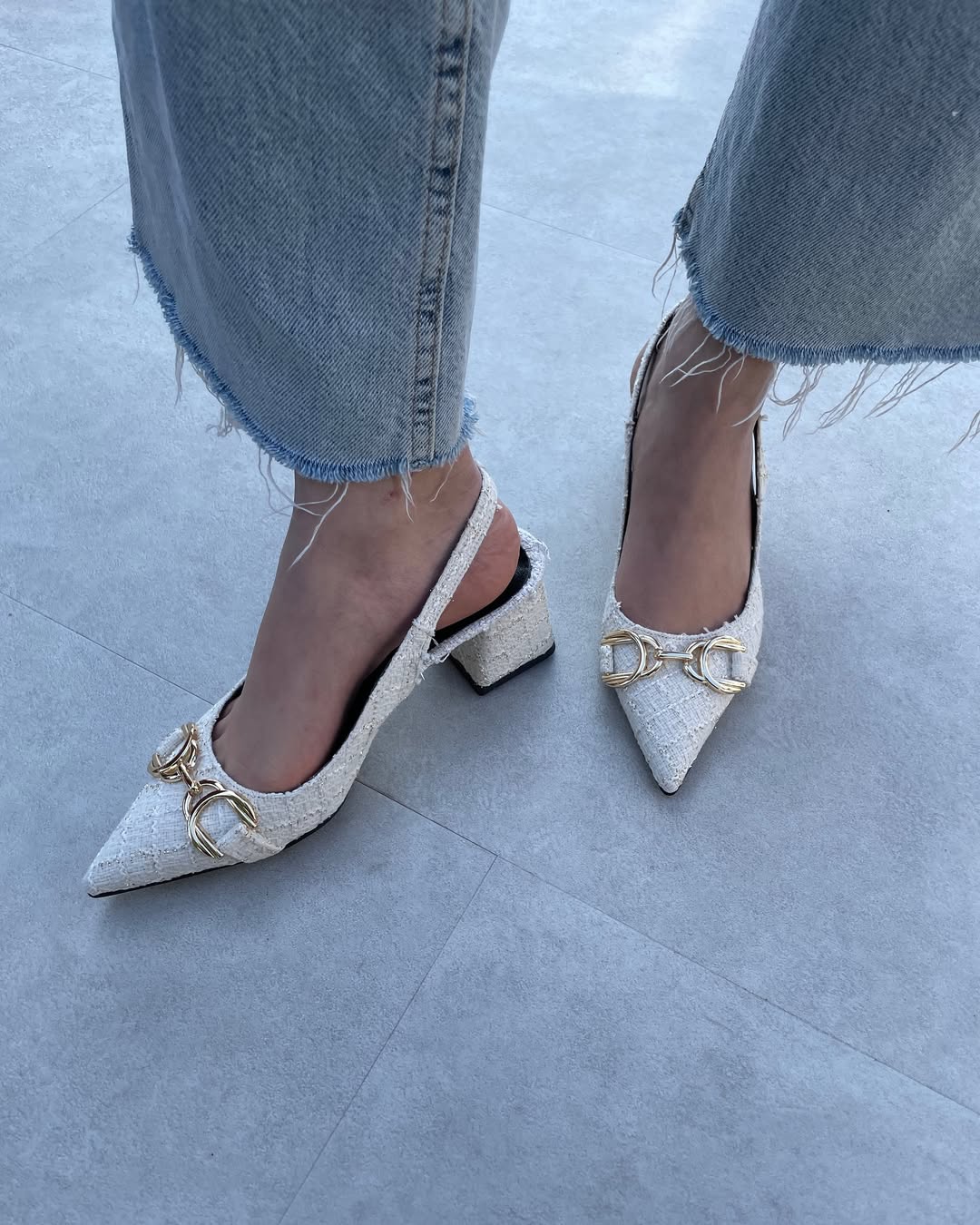 Leather heeled sandals, Gold Horsebit