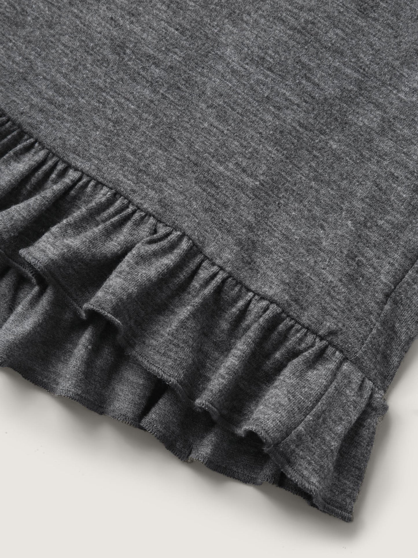 Print Neck Cut-Out Pleated Top+Drawstring Ruffled Shorts