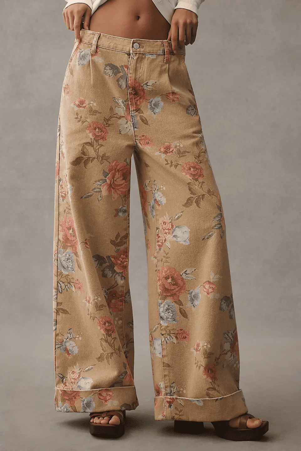 Printed Pull-On Barrel Pants