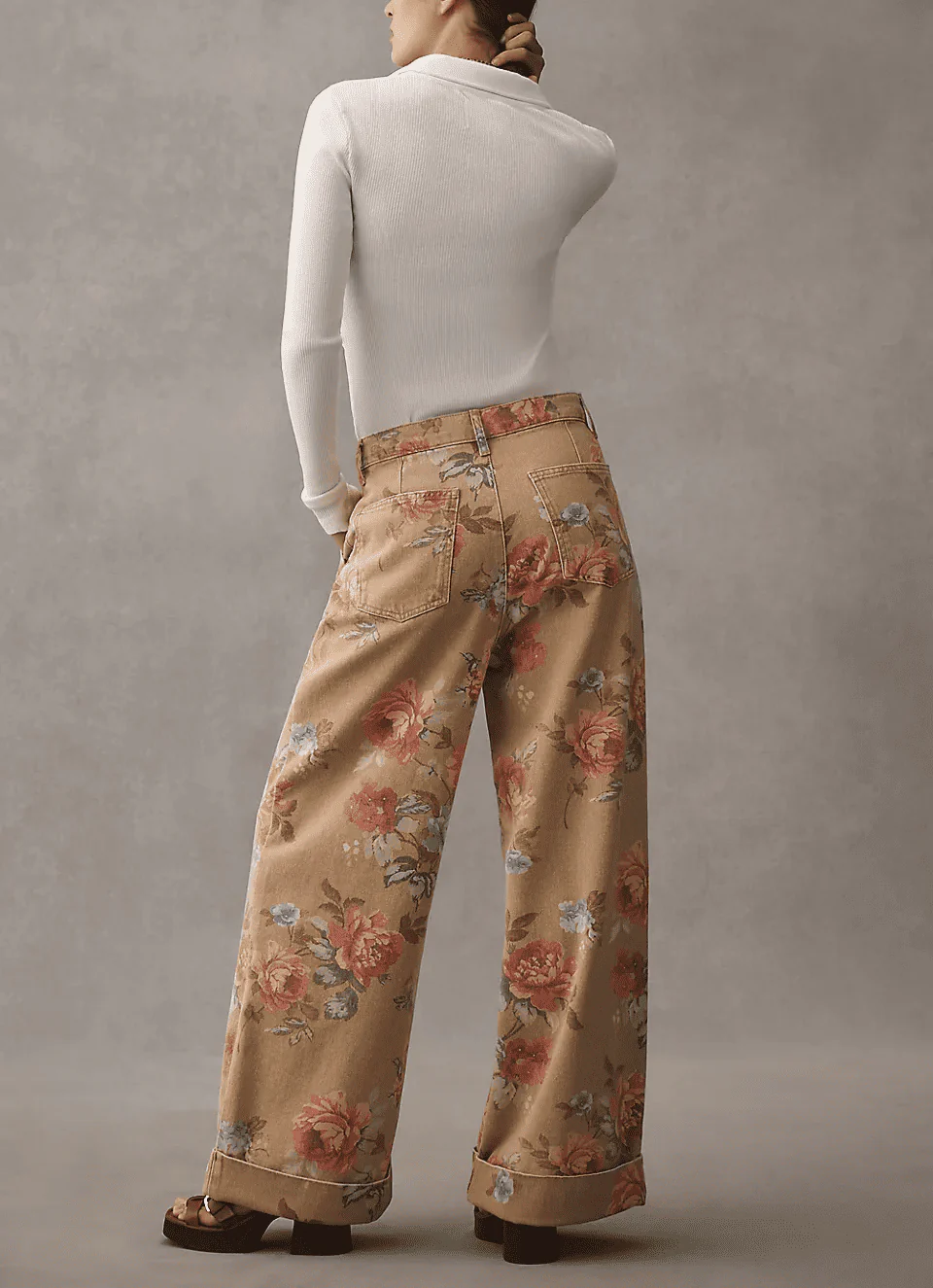 Printed Pull-On Barrel Pants
