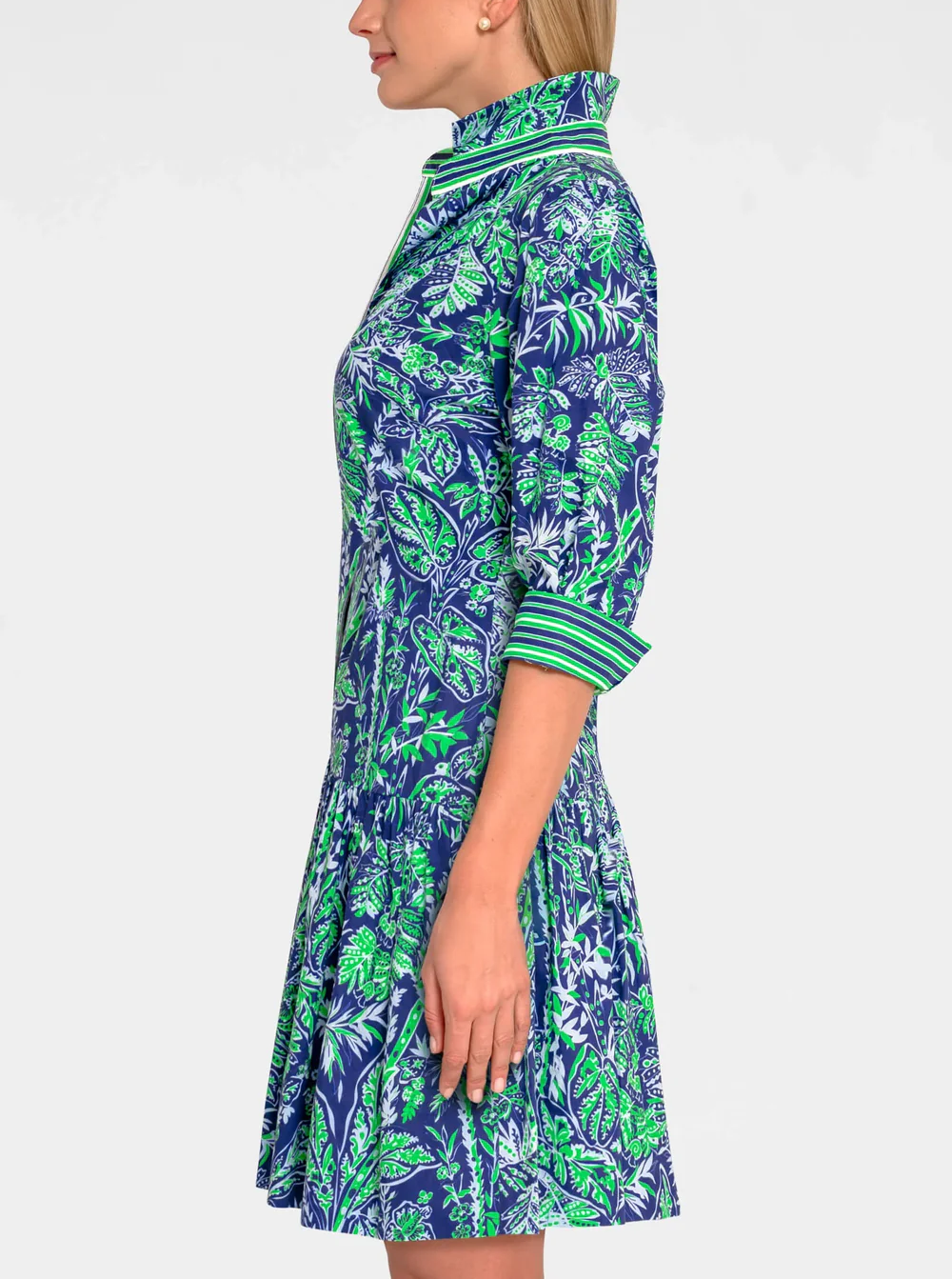 Green Printed Sweet Dress
