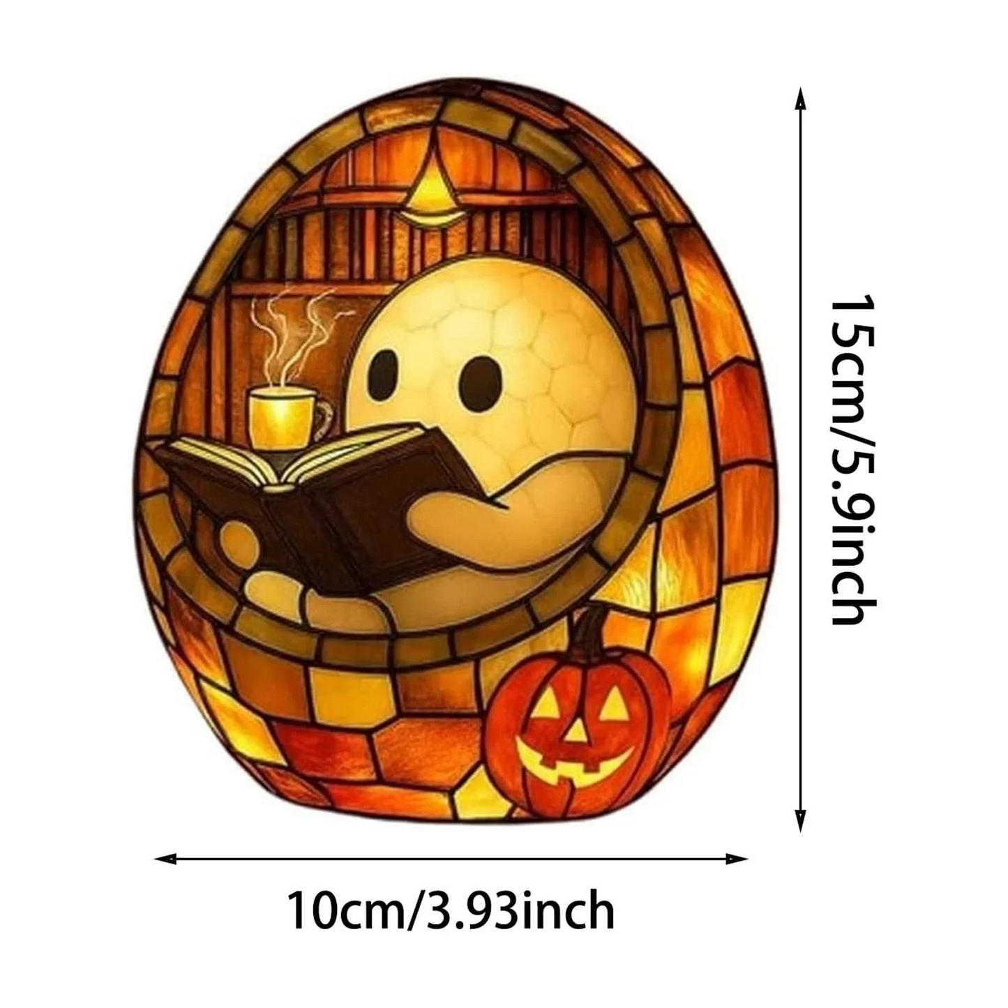 Clearance!3D Stained Resin Halloween Ghost Lamp
