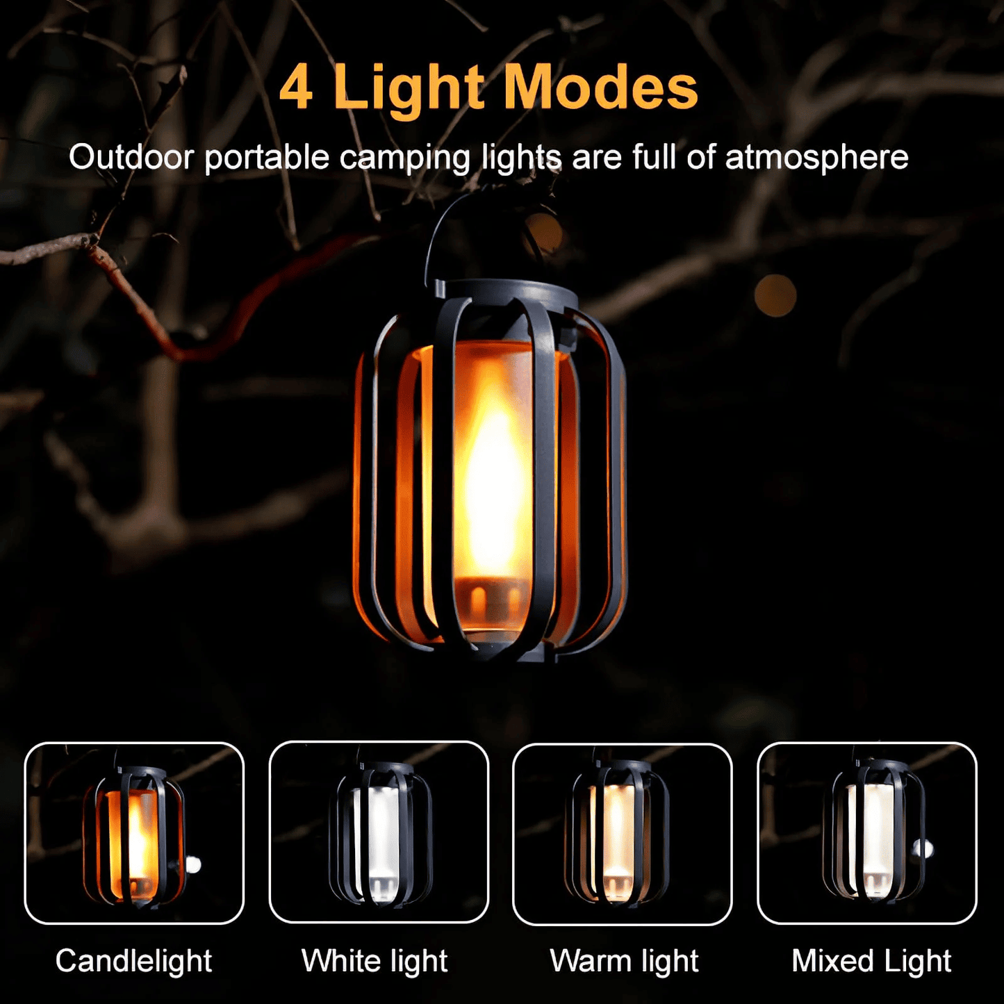 Newest Solar Lights Outdoor,with  4 Lighting Ambiance