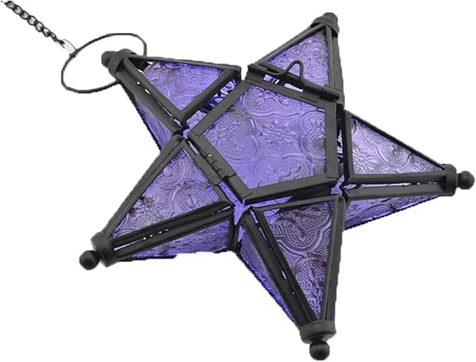Star Hanging Decor Decorative Lantern Candle