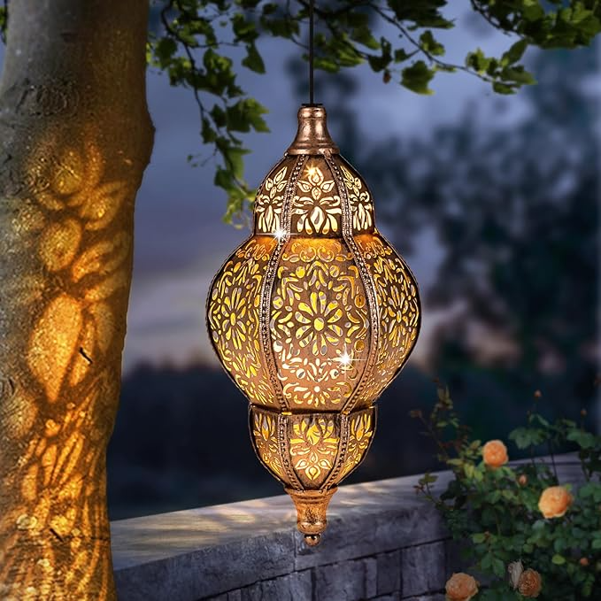 Hanging Solar Lantern Outdoor Decor