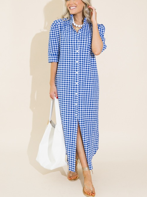 Classic Gingham Collared Dress