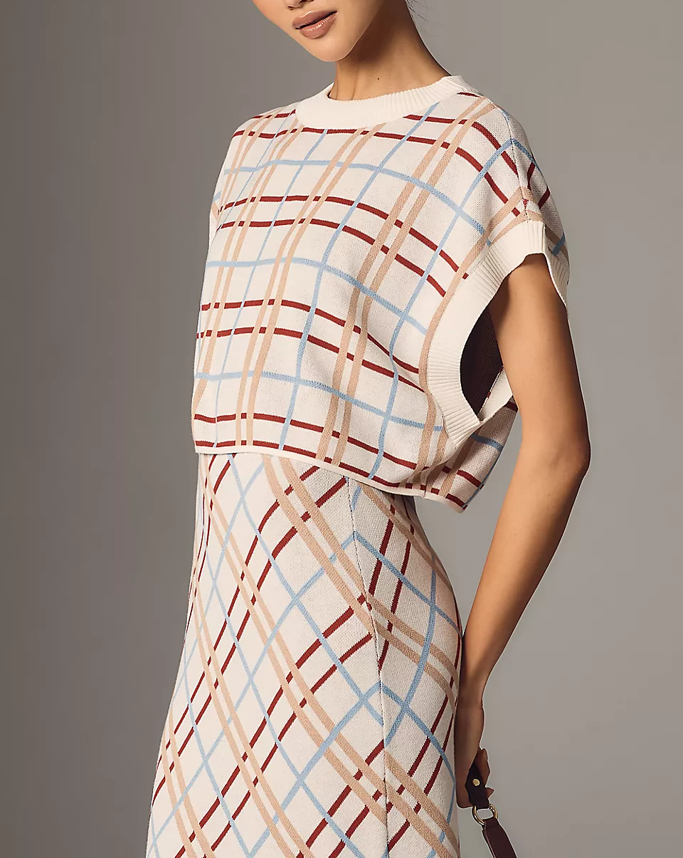 Two-Piece Sleeveless Sweater Top and Dress
