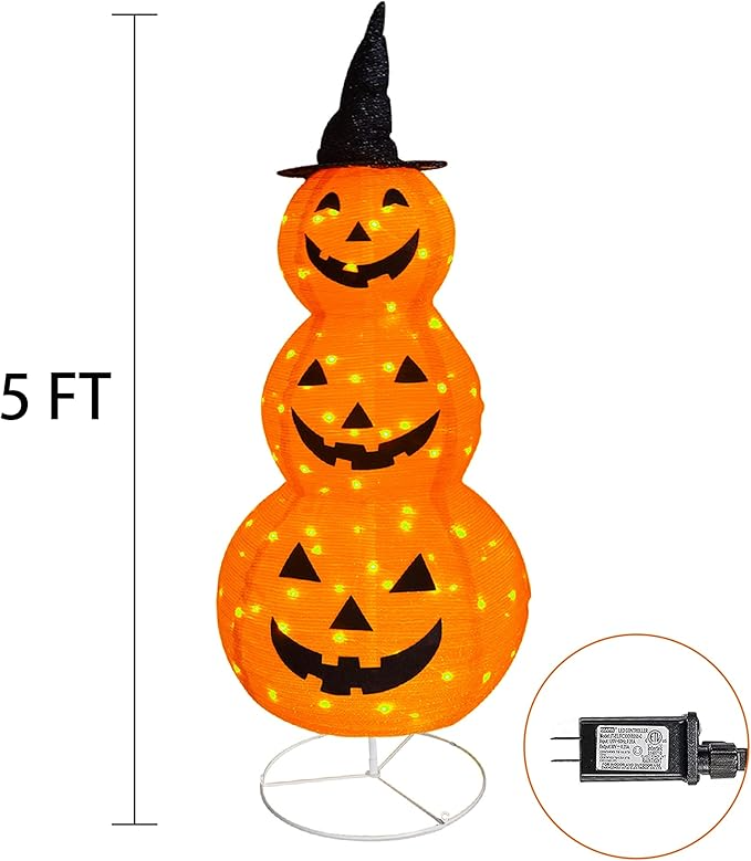 Halloween Foldable Pumpkin Decorative Lights