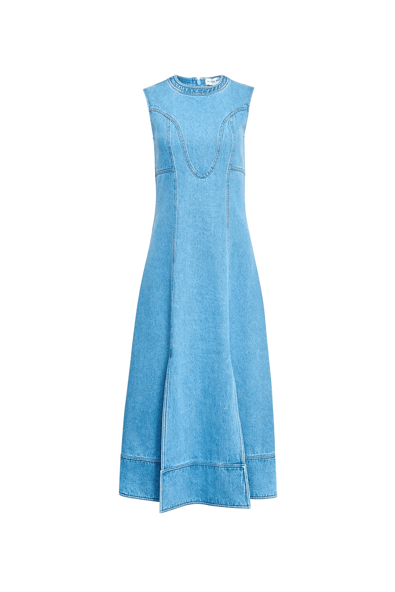 Sleeveless Denim Midi Dress