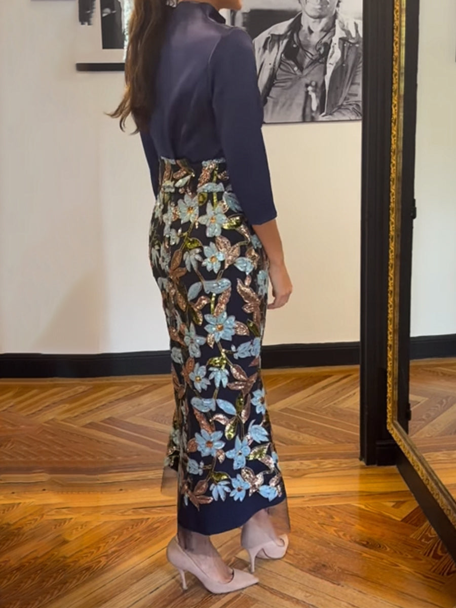 Elegant Embroidered Two Pieces Dress