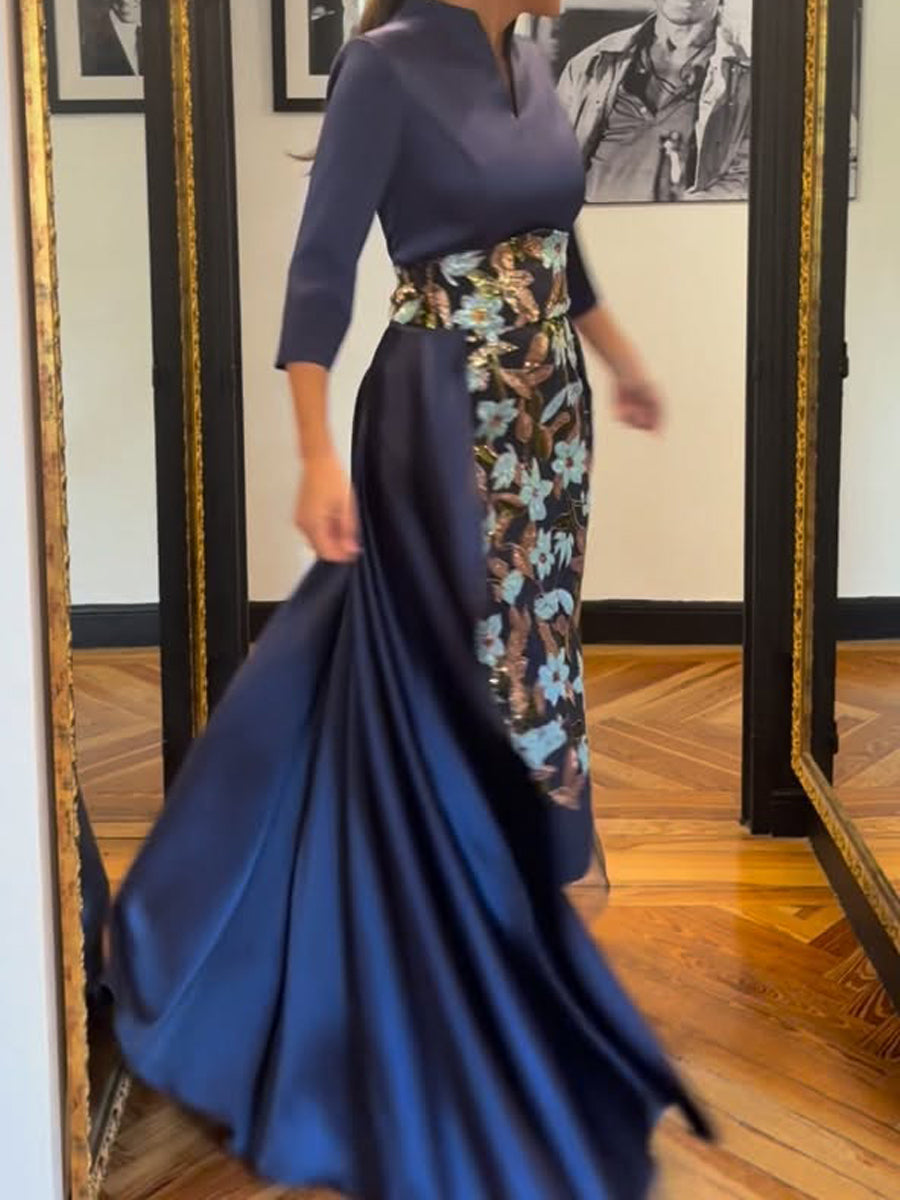 Elegant Embroidered Two Pieces Dress