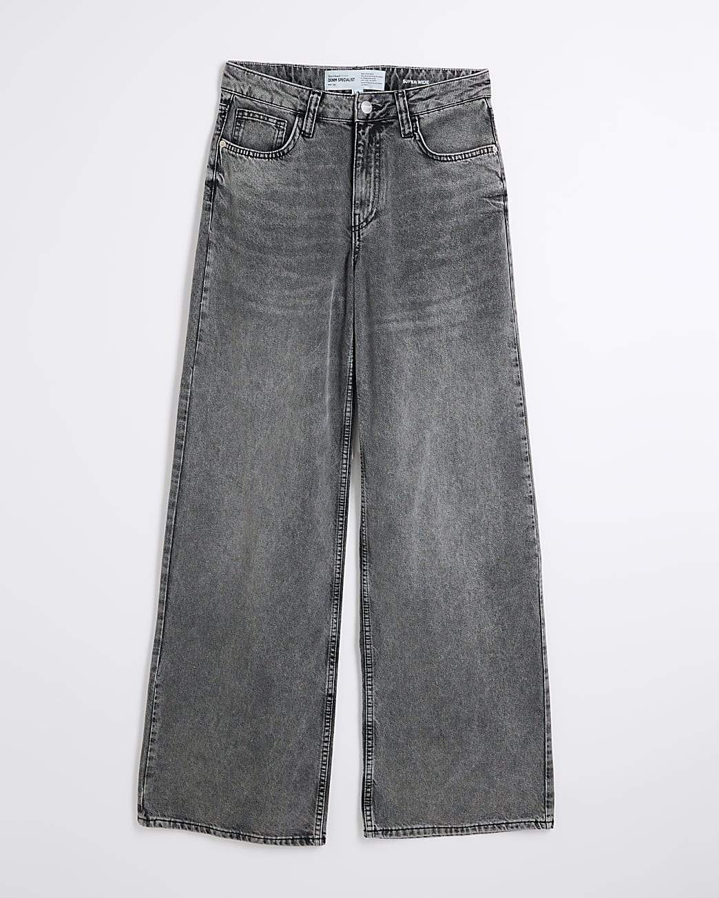 High-waisted wide-leg pants