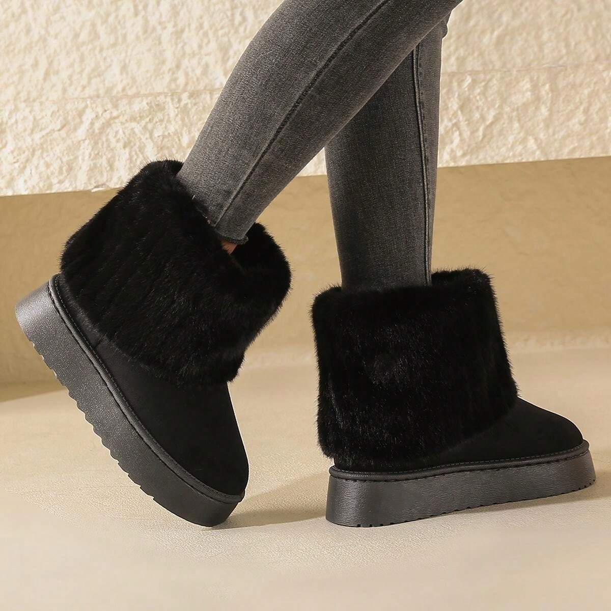 Winter Anti-Slip Thermal Lined And Thick Warm Wool-Lined Shoes