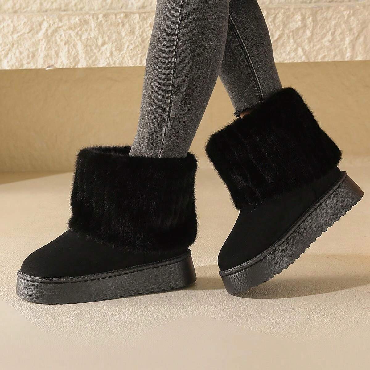Winter Anti-Slip Thermal Lined And Thick Warm Wool-Lined Shoes