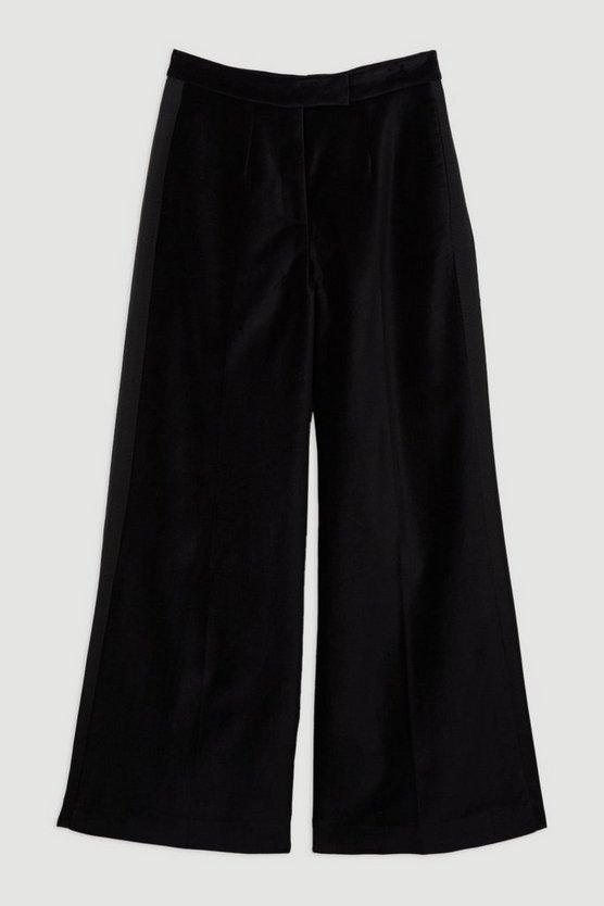 Velvet Grosgrain Detail Slim Fit Suit