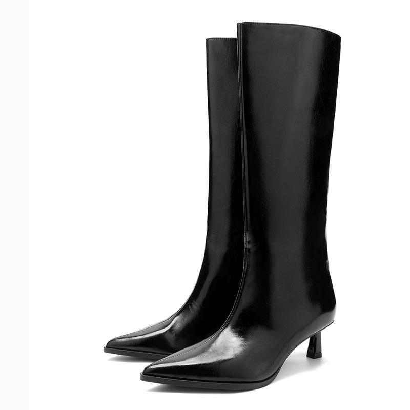 Fall and Winter Black Pointed Toe Boots