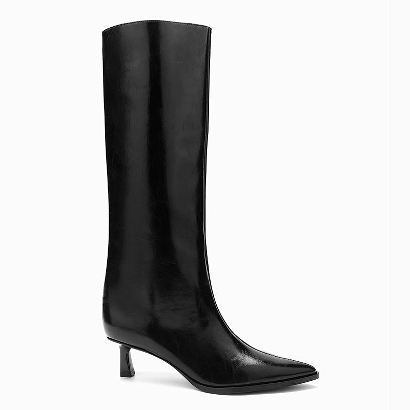 Fall and Winter Black Pointed Toe Boots
