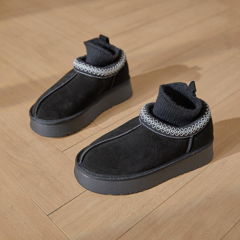 Knitted mouth non-slip warm cotton shoes