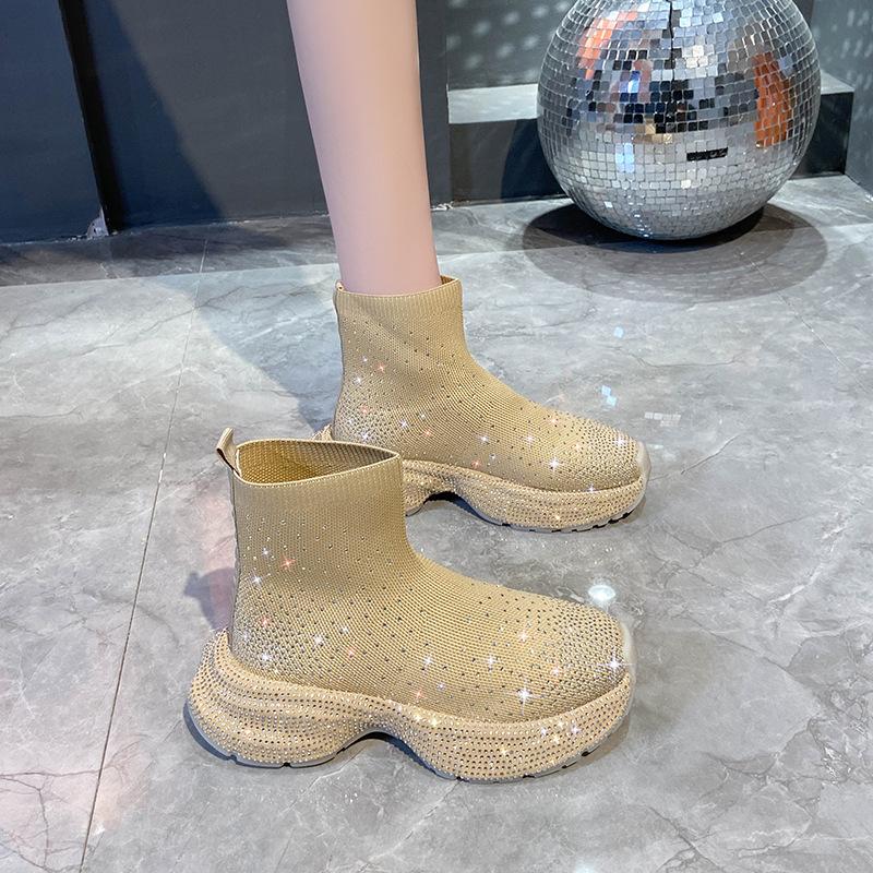 Rhinestone high top sneakers