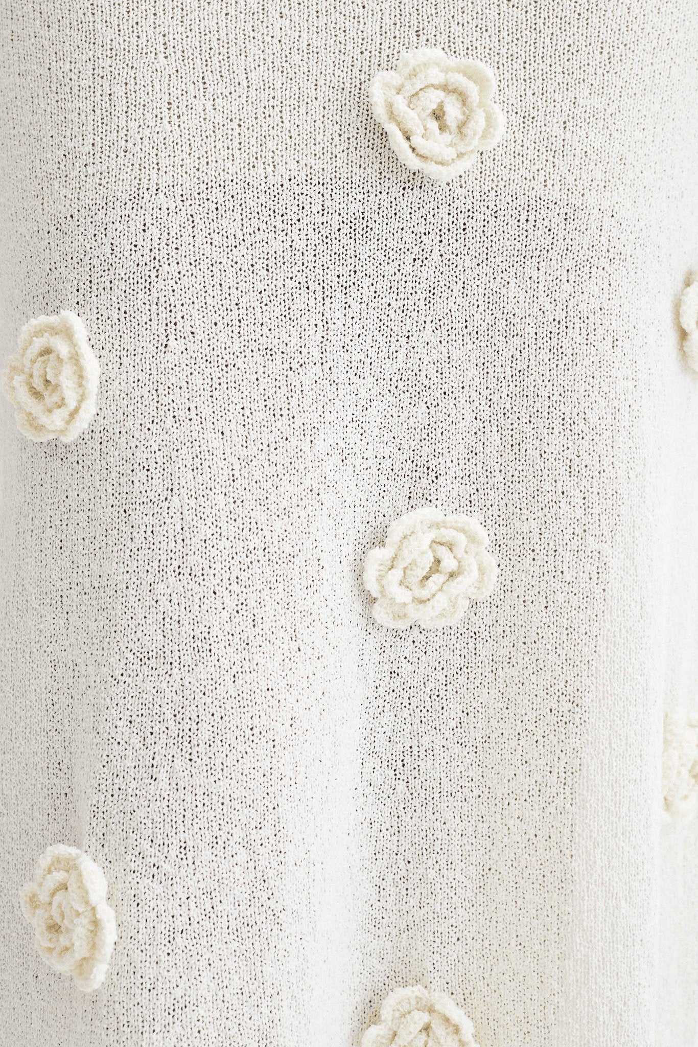 Off Shoulder Knit Rose Dress
