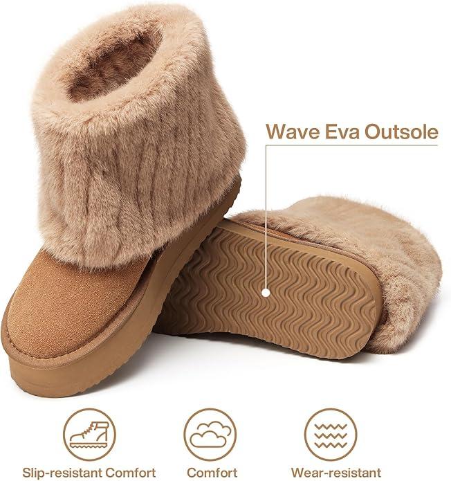 Winter Anti-Slip Thermal Lined And Thick Warm Wool-Lined Shoes